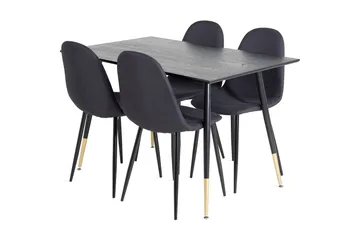 Balisa Matgrupp 120 cm inkl 4 Ypas Stolar - Svart - Möbler - Bord & matgrupp - Matgrupp