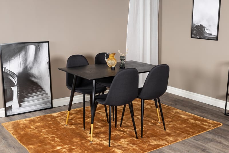 Balisa Matgrupp 120 cm inkl 4 Ypas Stolar - Svart - Möbler - Bord & matgrupp - Matgrupp