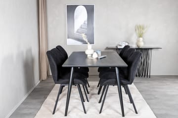 Balisa Matgrupp 180 cm inkl 6 Sumoas Stolar - Svart - Möbler - Bord & matgrupp - Matgrupp