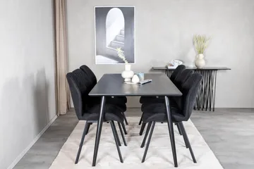 Balisa Matgrupp 180 cm inkl 6 Sumoas Stolar - Svart - Möbler - Bord & matgrupp - Matgrupp
