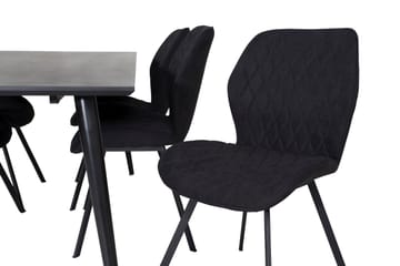 Balisa Matgrupp 180 cm inkl 6 Sumoas Stolar - Svart - Möbler - Bord & matgrupp - Matgrupp