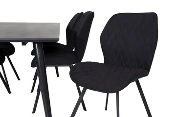 Balisa Matgrupp 180 cm inkl 6 Sumoas Stolar - Svart - Möbler - Bord & matgrupp - Matgrupp