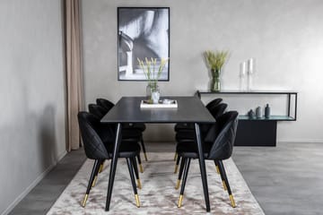 Balisa Matgrupp 180 cm inkl 6 Valera Stolar - Svart/Mässing - Möbler - Bord & matgrupp - Matgrupp