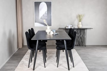 Balisa Matgrupp 180 cm inkl 6 Ypas Stolar - Svart - Möbler - Bord & matgrupp - Matgrupp