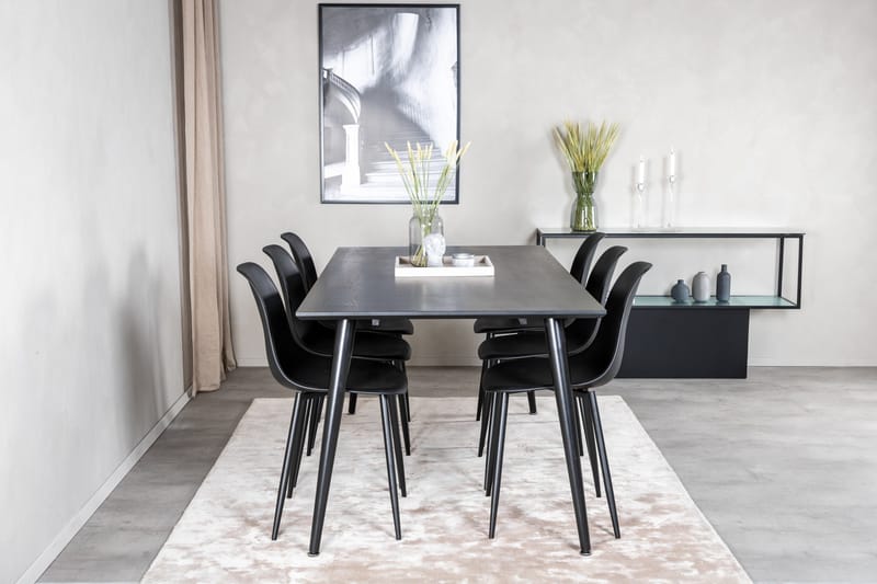 Balisa Matgrupp 180 cm inkl 6 Ypas Stolar - Svart - Möbler - Bord & matgrupp - Matgrupp