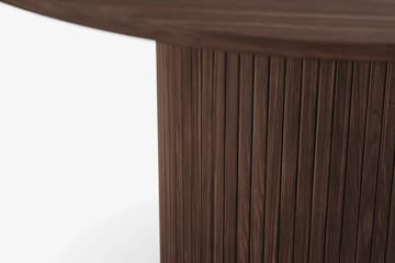 Matgrupp Bark Kopparbo Runt Matbord 120 cm Mörkbrunt med 4 Reciclar Matstolar Valnöt|Greige - Möbler - Bord & matgrupp - Matgrupp