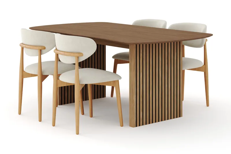 Matgrupp Bark Richeto med Molly stolar Ek