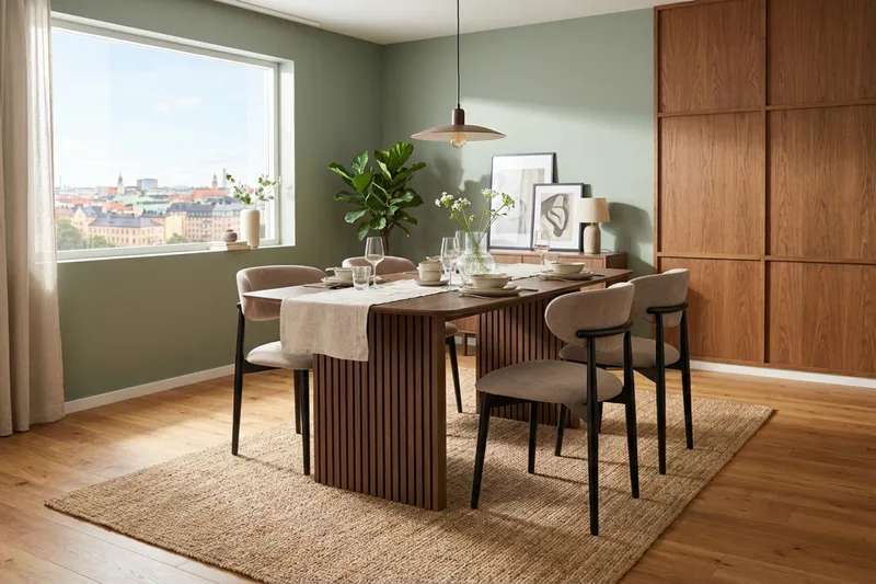 Matgrupp Bark Richeto med Molly stolar Svart - Möbler - Bord & matgrupp - Matgrupp