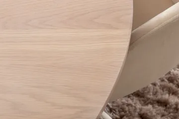 Biana Matgrupp 100 cm Rund inkl 4 Berita Sammetsstolar - Beige/Svart - Möbler - Bord & matgrupp - Matgrupp