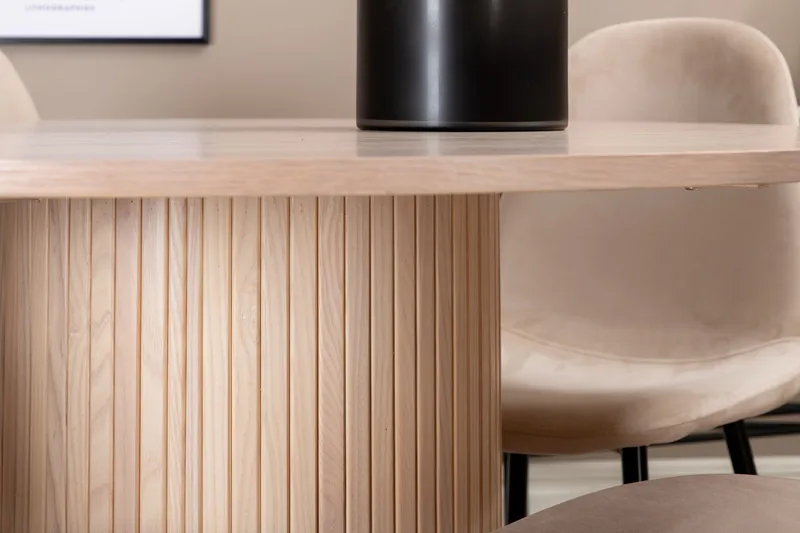 Biana Matgrupp 100 cm Rund inkl 4 Pontus Stolar - Beige/Svart - Möbler - Bord & matgrupp - Matgrupp