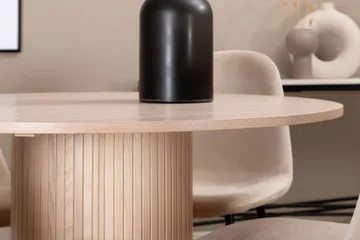 Biana Matgrupp 100 cm Rund inkl 4 Pontus Stolar - Beige/Svart - Möbler - Bord & matgrupp - Matgrupp