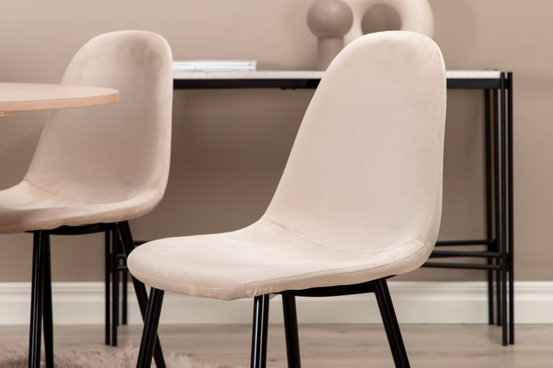 Biana Matgrupp 100 cm Rund inkl 4 Pontus Stolar - Beige/Svart - Möbler - Bord & matgrupp - Matgrupp