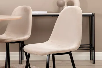 Biana Matgrupp 100 cm Rund inkl 4 Pontus Stolar - Beige/Svart - Möbler - Bord & matgrupp - Matgrupp