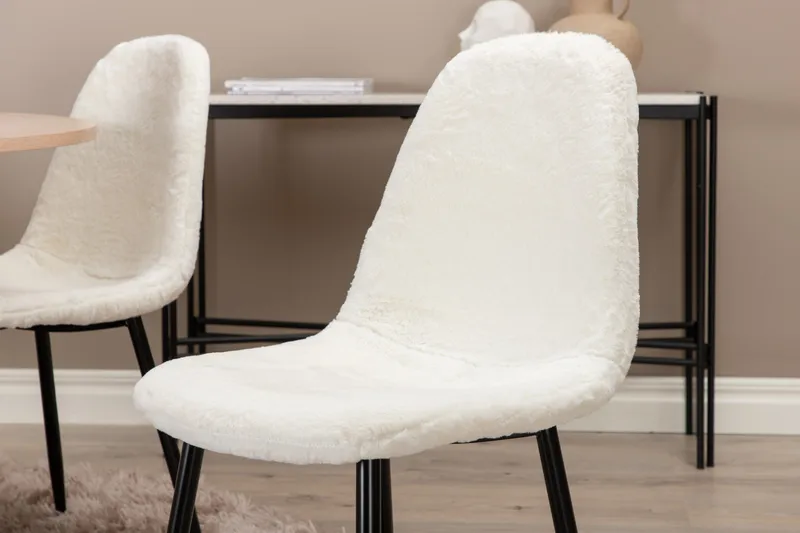 Biana Matgrupp 100 cm Rund inkl 4 Pontus Stolar - Beige/Vit/Svart - Möbler - Bord & matgrupp - Matgrupp