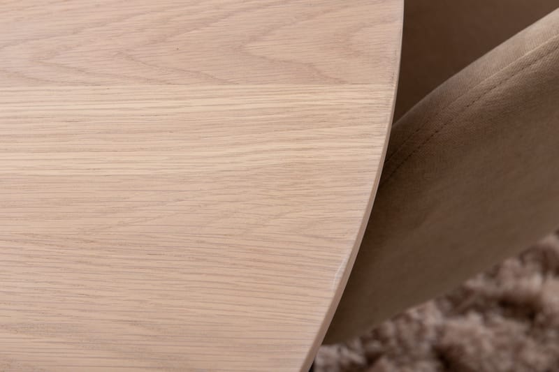 Biana Matgrupp 110 cm Rund inkl 4 Berita Stolar - Beige/Svart - Möbler - Bord & matgrupp - Matgrupp