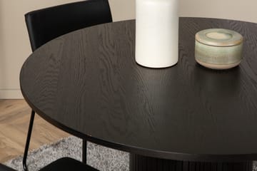 Biana Matgrupp 110 cm Rund inkl 4 Kenth Stolar - Svart/Konstläder - Möbler - Bord & matgrupp - Matgrupp