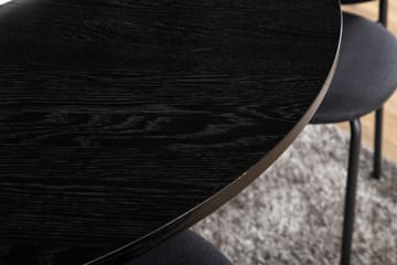 Biana Matgrupp 110 cm Rund inkl 4 Moncoll Stolar - Svart - Möbler - Bord & matgrupp - Matgrupp