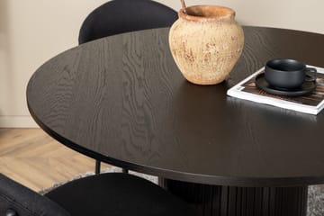 Biana Matgrupp 110 cm Rund inkl 4 Moncoll Stolar - Svart - Möbler - Bord & matgrupp - Matgrupp