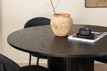 Biana Matgrupp 110 cm Rund inkl 4 Moncoll Stolar - Svart - Möbler - Bord & matgrupp - Matgrupp