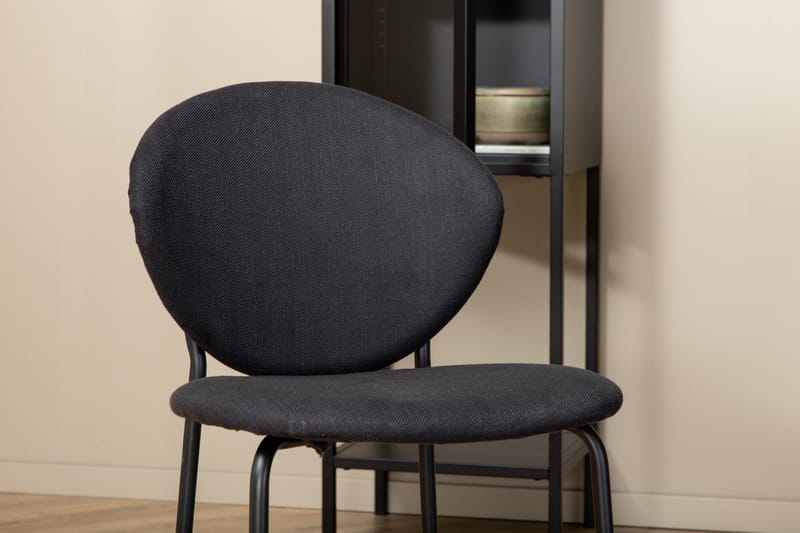 Biana Matgrupp 110 cm Rund inkl 4 Moncoll Stolar - Svart - Möbler - Bord & matgrupp - Matgrupp