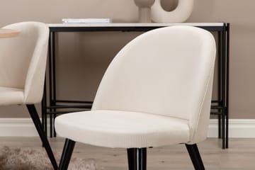 Biana Matgrupp 110 cm Rund inkl 4 Valera Manchesterstolar - Beige/Svart - Möbler - Bord & matgrupp - Matgrupp