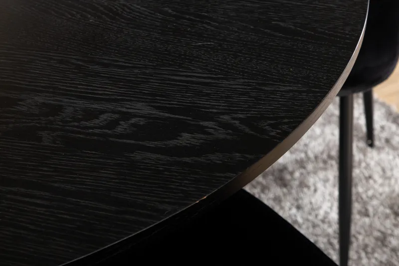 Biana Matgrupp 110 cm Rund inkl 4 Pontus Stolar - Svart - Möbler - Bord & matgrupp - Matgrupp