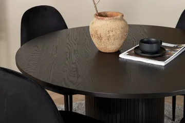 Biana Matgrupp 110 cm Rund inkl 4 Pontus Stolar - Svart - Möbler - Bord & matgrupp - Matgrupp