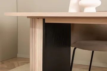 Biana Matgrupp 200 cm Oval inkl 4 Berita Stolar - Beige/Svart - Möbler - Bord & matgrupp - Matgrupp