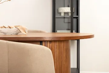 Biana Matgrupp 200 cm Oval inkl 4 Berita Stolar - Valnöt/Beige/Svart - Möbler - Bord & matgrupp - Matgrupp