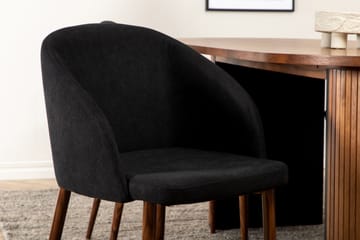 Biana Matgrupp 200 cm Oval inkl 4 Kullersbro Stolar - Valnötsbrun/Svart/Brun - Möbler - Bord & matgrupp - Matgrupp