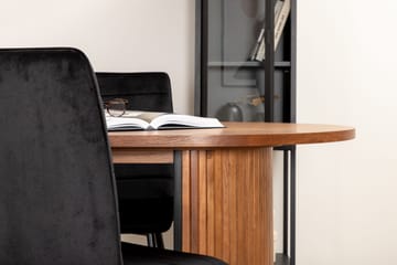 Biana Matgrupp 200 cm Oval inkl 4 Robin Sammetsstolar - Valnötsbrun/Svart - Möbler - Bord & matgrupp - Matgrupp