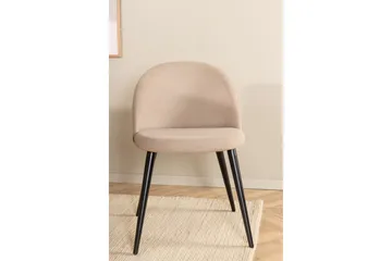 Biana Matgrupp 200 cm Oval inkl 4 Velvets Stolar - Beige/Svart - Möbler - Bord & matgrupp - Matgrupp