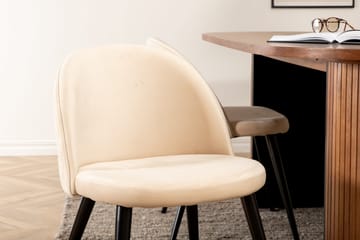 Biana Matgrupp 200 cm Oval inkl 4 Velvets Stolar - Valnötsbrun/Svart - Möbler - Bord & matgrupp - Matgrupp