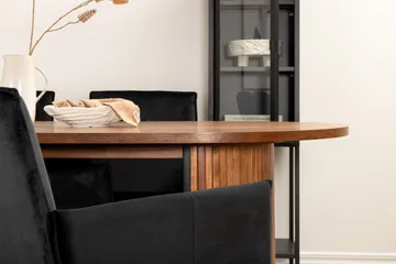 Biana Matgrupp 200 cm Oval inkl 4 Pipi Stolar - Valnötsbrun/Svart/Kopper - Möbler - Bord & matgrupp - Matgrupp