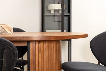 Biana Matgrupp 200 cm Oval inkl 6 Moncoll Stolar - Valnöt/Svart - Möbler - Bord & matgrupp - Matgrupp