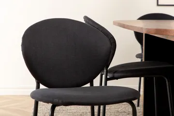 Biana Matgrupp 200 cm Oval inkl 6 Moncoll Stolar - Valnöt/Svart - Möbler - Bord & matgrupp - Matgrupp