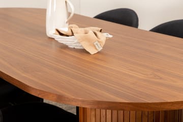 Biana Matgrupp 200 cm Oval inkl 6 Moncoll Stolar - Valnöt/Svart - Möbler - Bord & matgrupp - Matgrupp