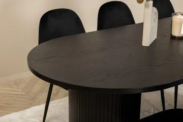 Biana Matgrupp 200 cm Oval inkl 6 Pontus Stolar - Svart - Möbler - Bord & matgrupp - Matgrupp