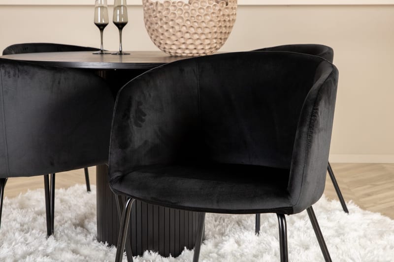 Bianca runt matbord med 4st Berit matstol - Möbler - Bord & matgrupp - Matgrupp