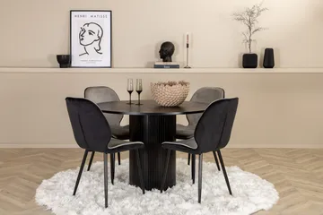 Bianca runt matbord med 4st Emma matstol - Möbler - Bord & matgrupp - Matgrupp