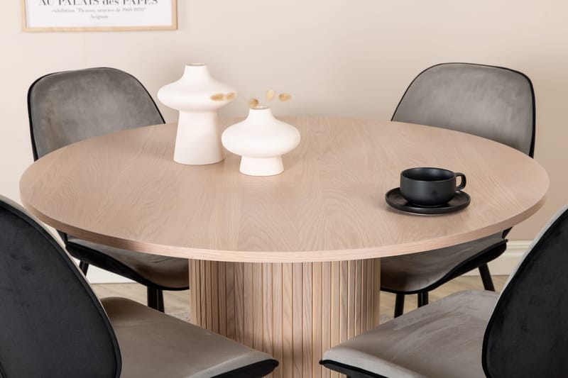 Bianca runt matbord med 4st Emma matstol - Möbler - Bord & matgrupp - Matgrupp