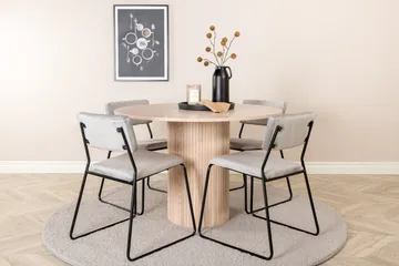 Bianca runt matbord med 4st Kenth matstol - Möbler - Bord & matgrupp - Matgrupp