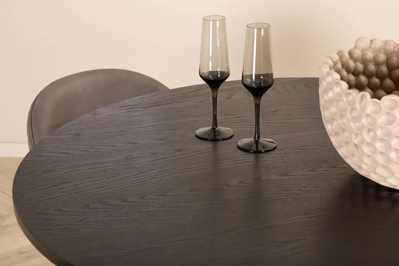 Bianca runt matbord med 4st Velvet matstol - Möbler - Bord & matgrupp - Matgrupp