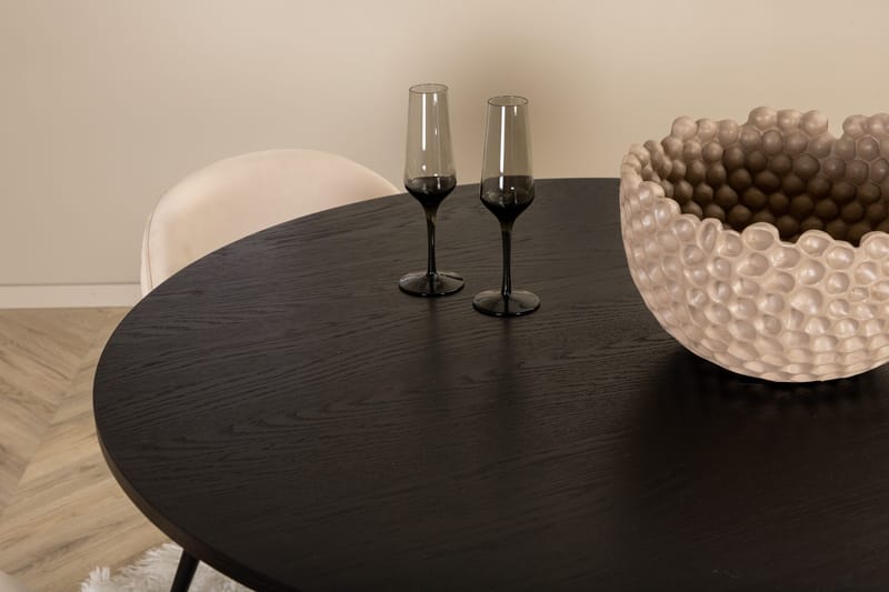 Bianca runt matbord med 4st Velvet matstol - Möbler - Bord & matgrupp - Matgrupp