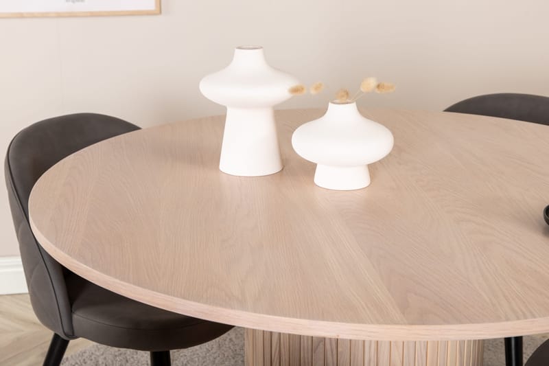 Bianca runt matbord med 4st Velvet matstol - Möbler - Bord & matgrupp - Matgrupp