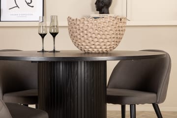 Bianca runt matbord med 4st Velvet matstol - Möbler - Bord & matgrupp - Matgrupp