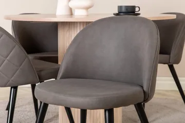 Bianca runt matbord med 4st Velvet matstol - Möbler - Bord & matgrupp - Matgrupp