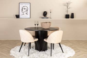 Bianca runt matbord med 4st Velvet matstol - Möbler - Bord & matgrupp - Matgrupp