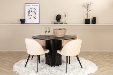 Bianca runt matbord med 4st Velvet matstol - Möbler - Bord & matgrupp - Matgrupp