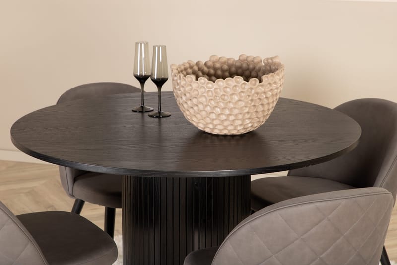 Bianca runt matbord med 4st Velvet matstol - Möbler - Bord & matgrupp - Matgrupp